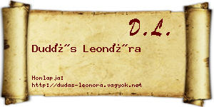 Dudás Leonóra névjegykártya