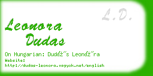 leonora dudas business card